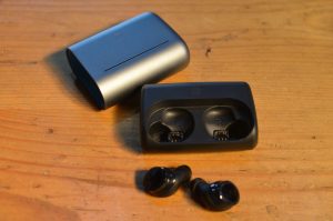 bragi ear pods and case for ebike safety